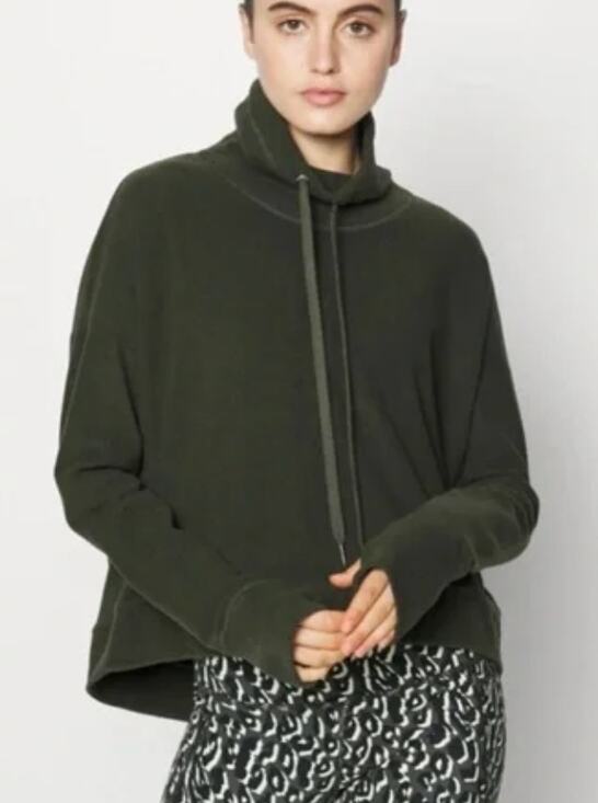 Sweaty Betty Tops - SWEATY BETTY Olive Green Harmonise Long Sleeve Luxe Sweatshirt Women's Size XL